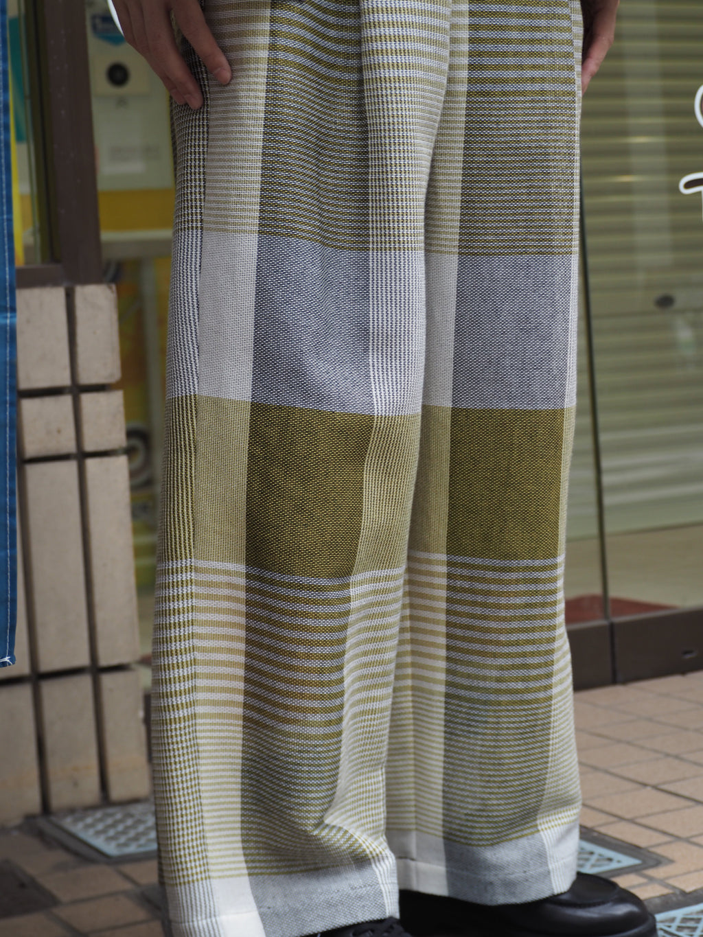 superNova. Mesh pants - Check / Yellow