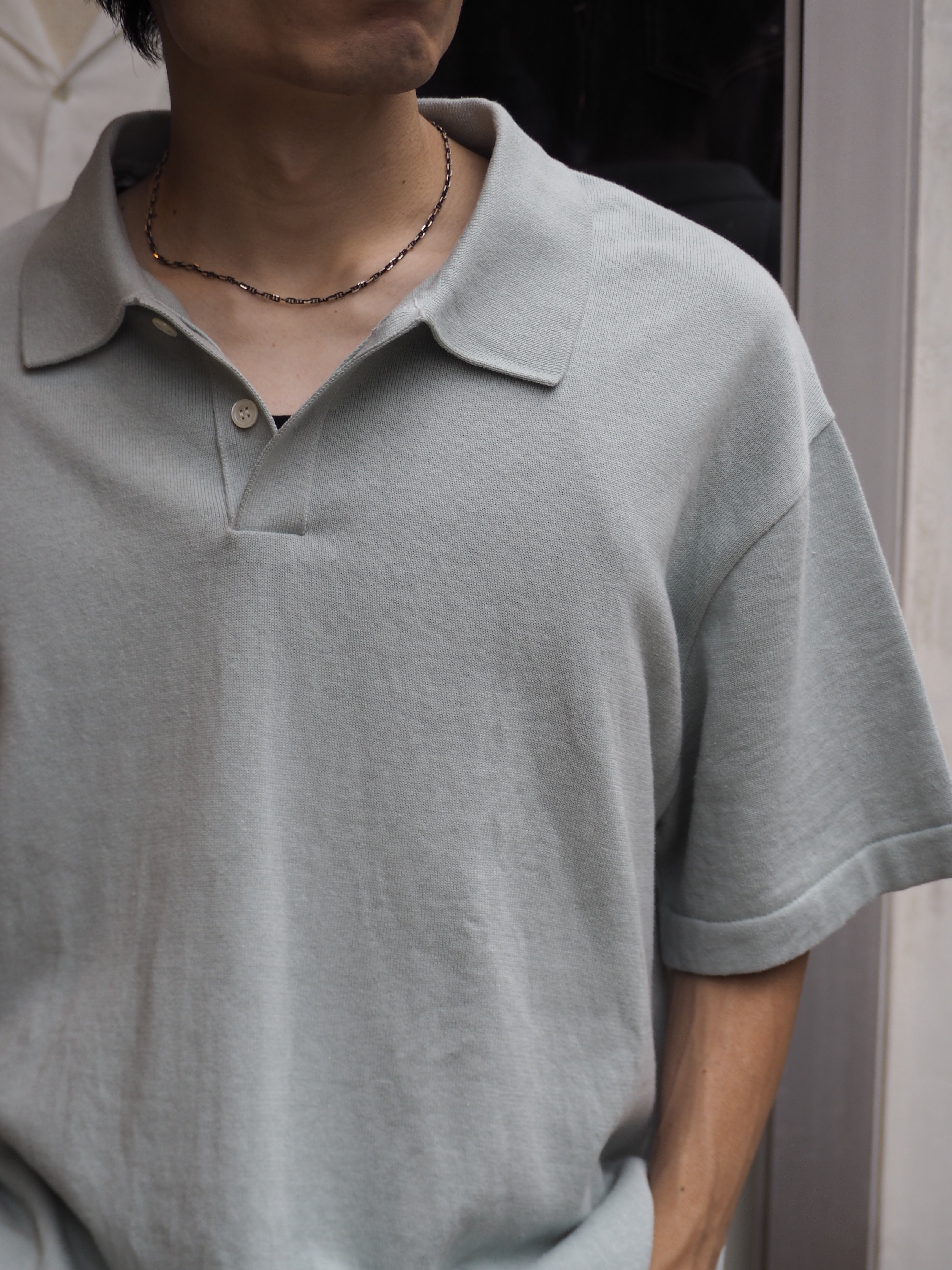 superNova. Knit polo - Cotton linen / Mint