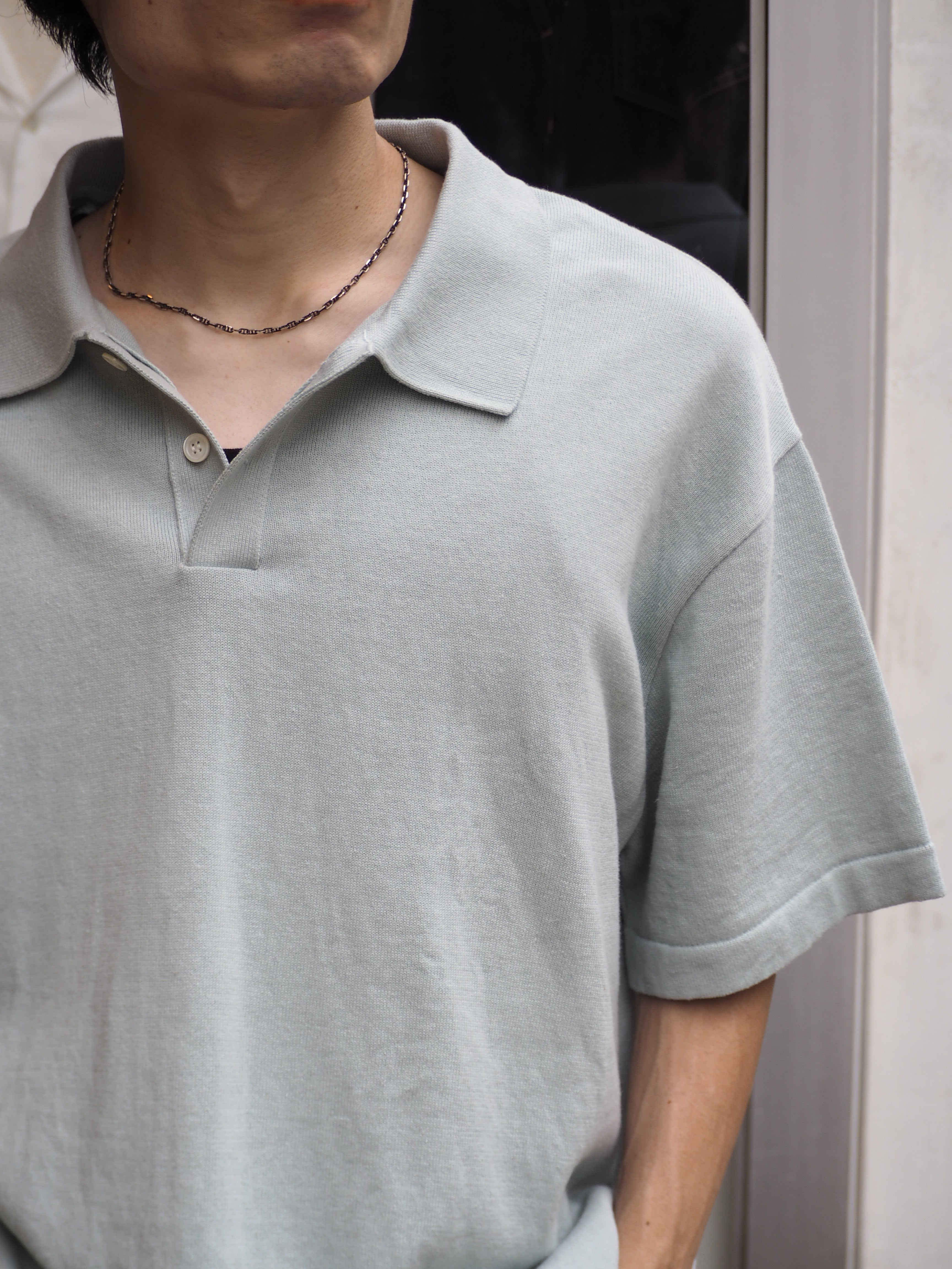superNova. Knit polo - Cotton linen / Mint