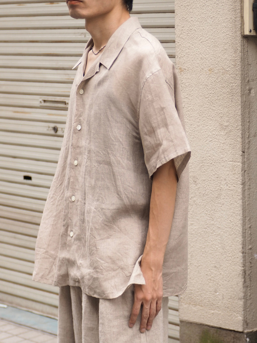 superNova. Aloha shirt - Linen / Natural