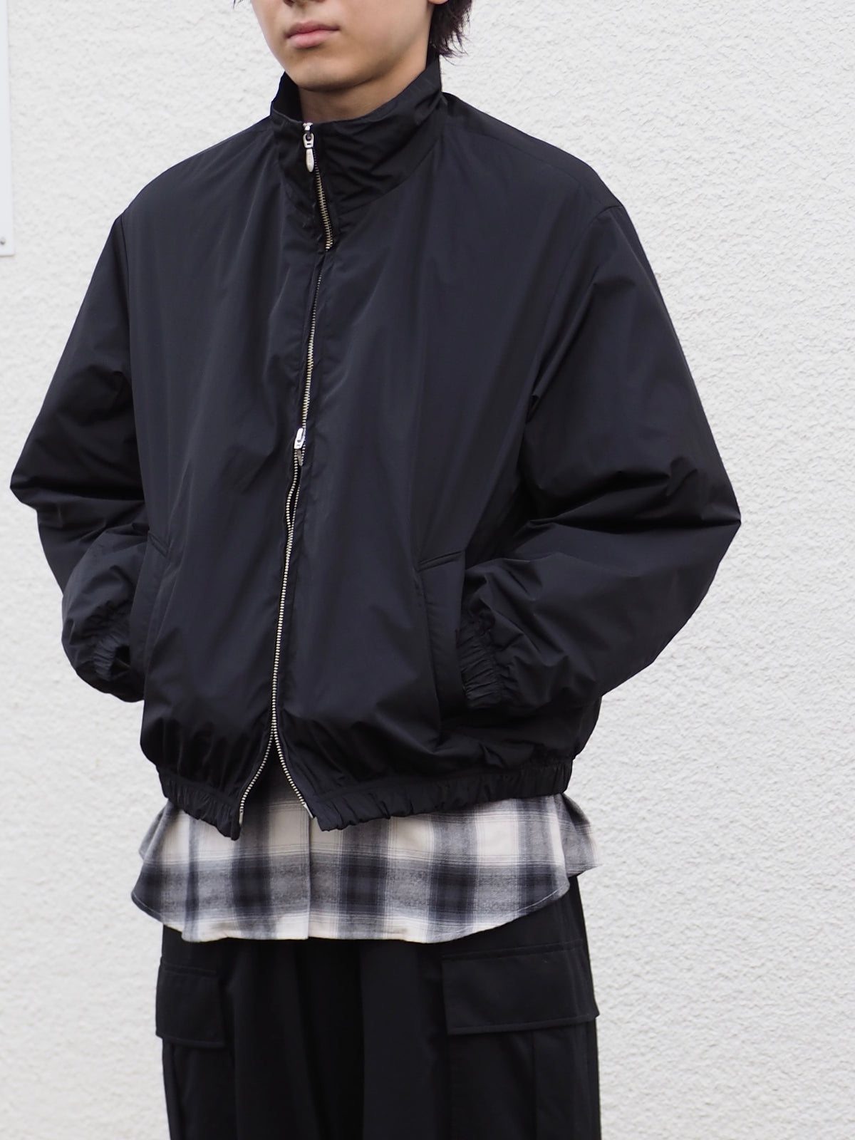 【sizeM LAST1】superNova. Quilted lining track jacket - Taffeta / Black