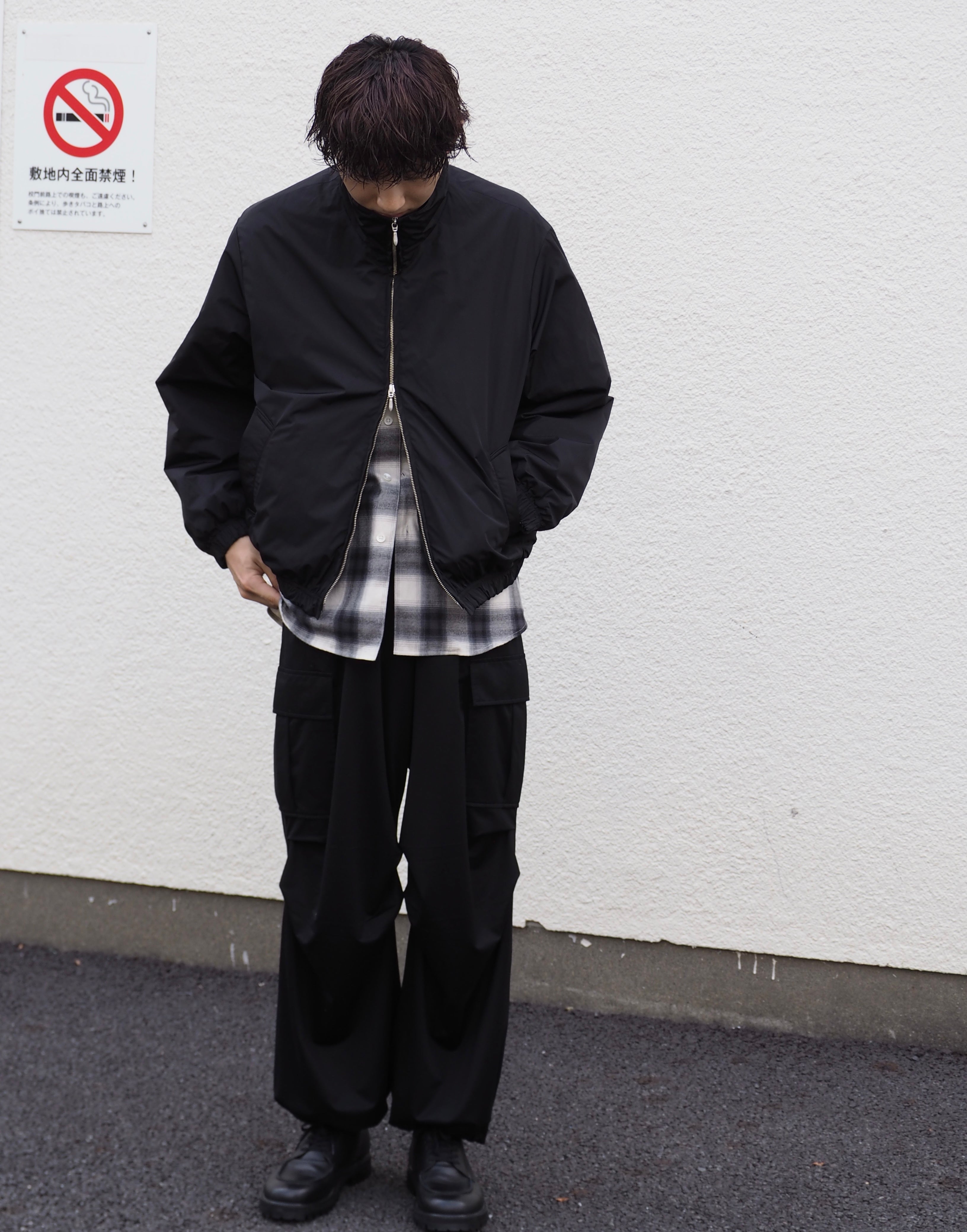 【sizeM LAST1】superNova. Quilted lining track jacket - Taffeta / Black
