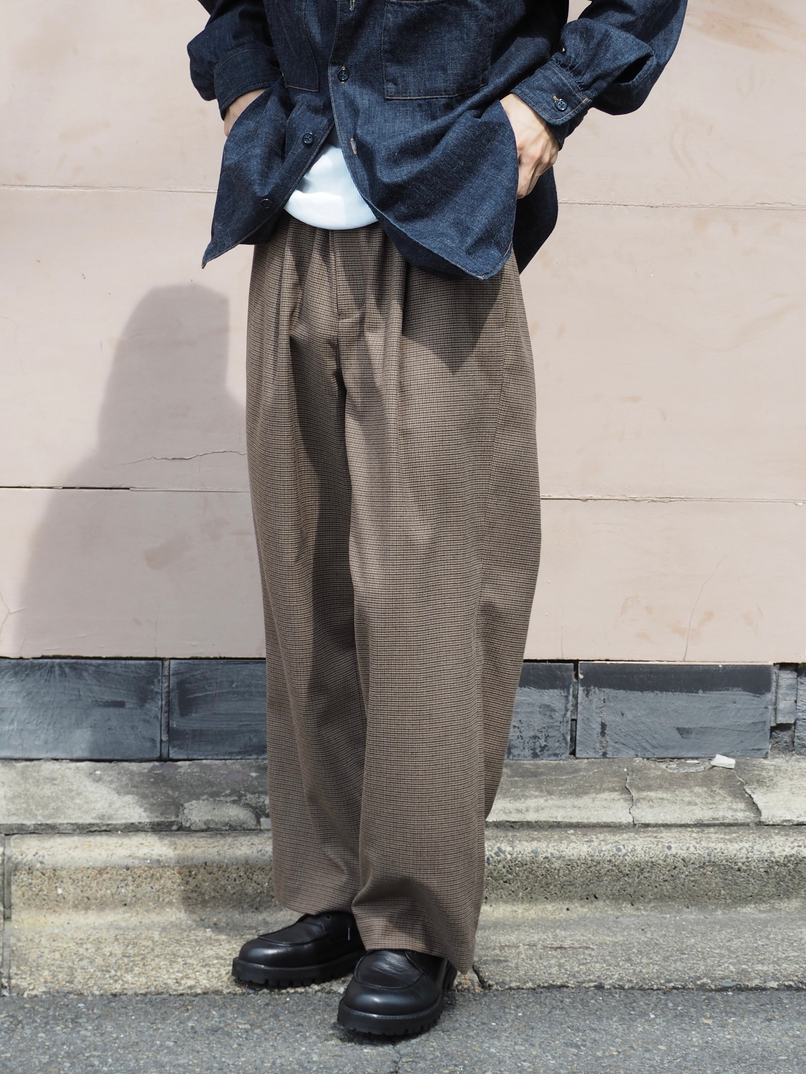 superNova. Wide easy pants - Gun club check / Brown
