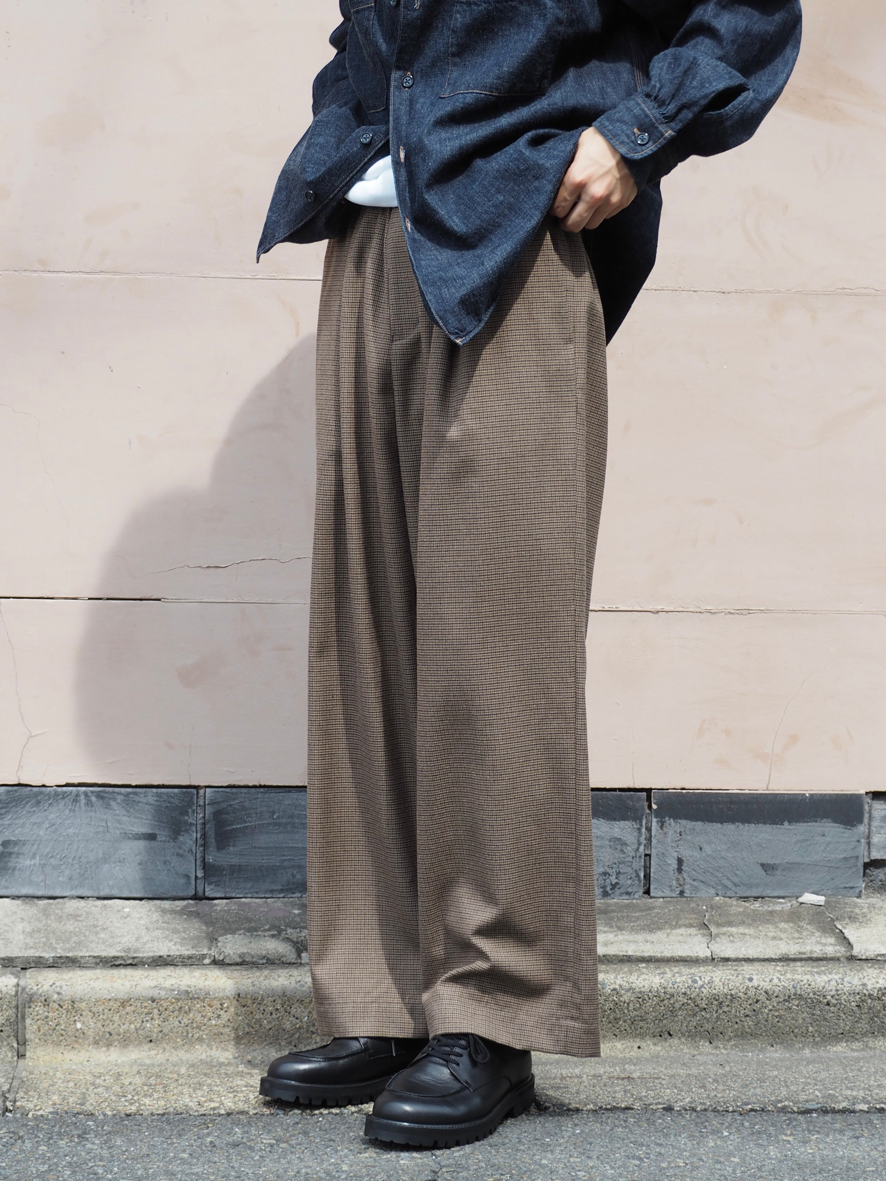 superNova. Wide easy pants - Gun club check / Brown