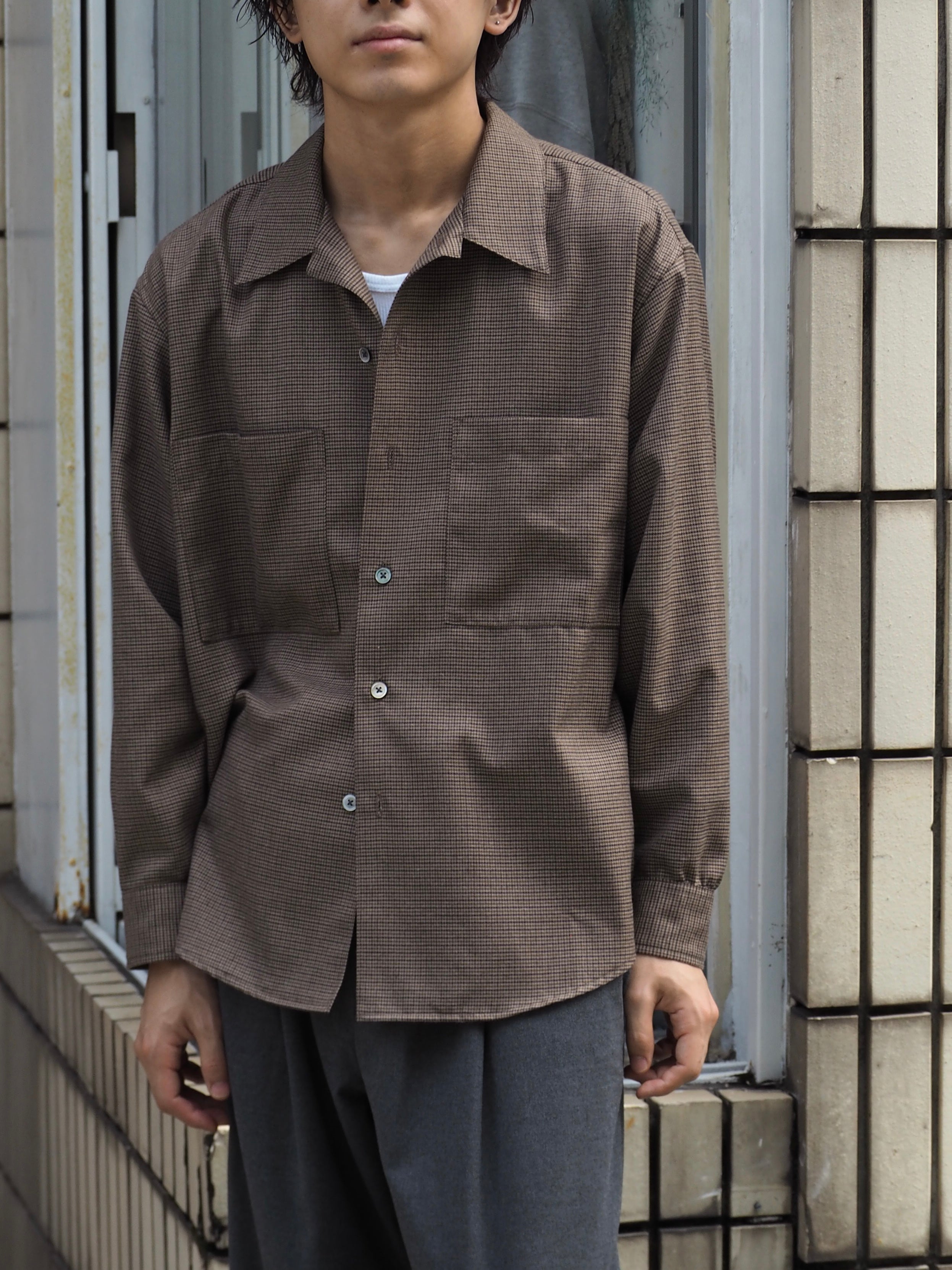 superNova. Split yoke big shirt - Gun club check / Brown