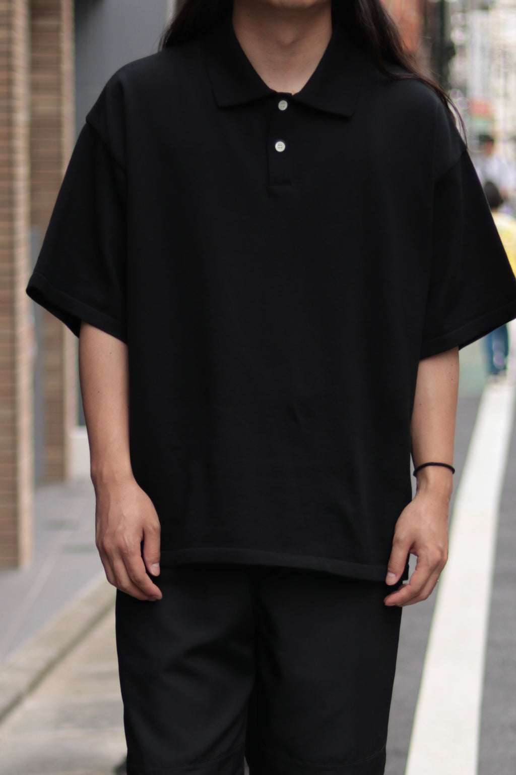 superNova. Big knit polo / Black