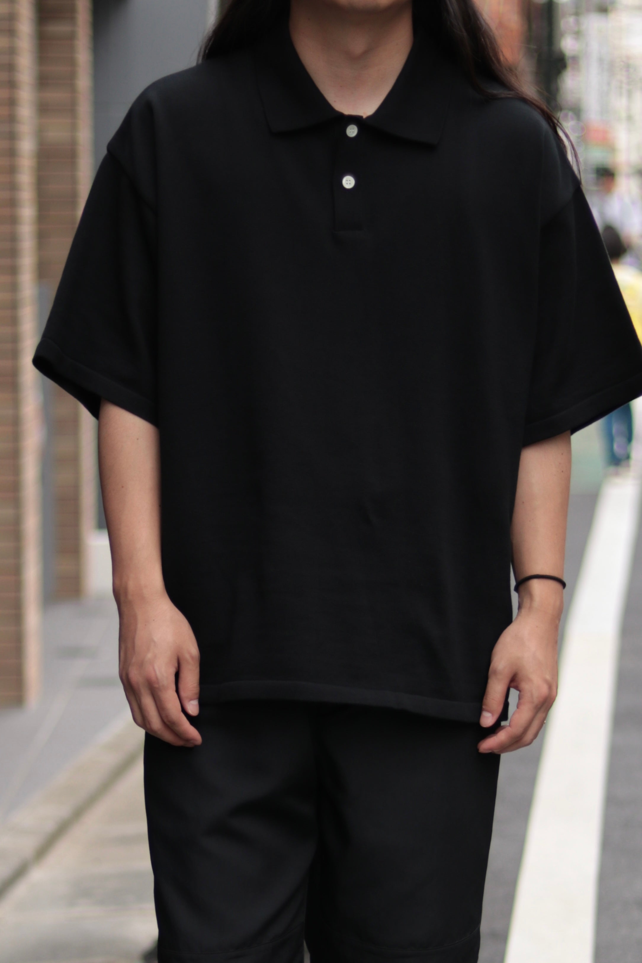 superNova. Big knit polo / Black