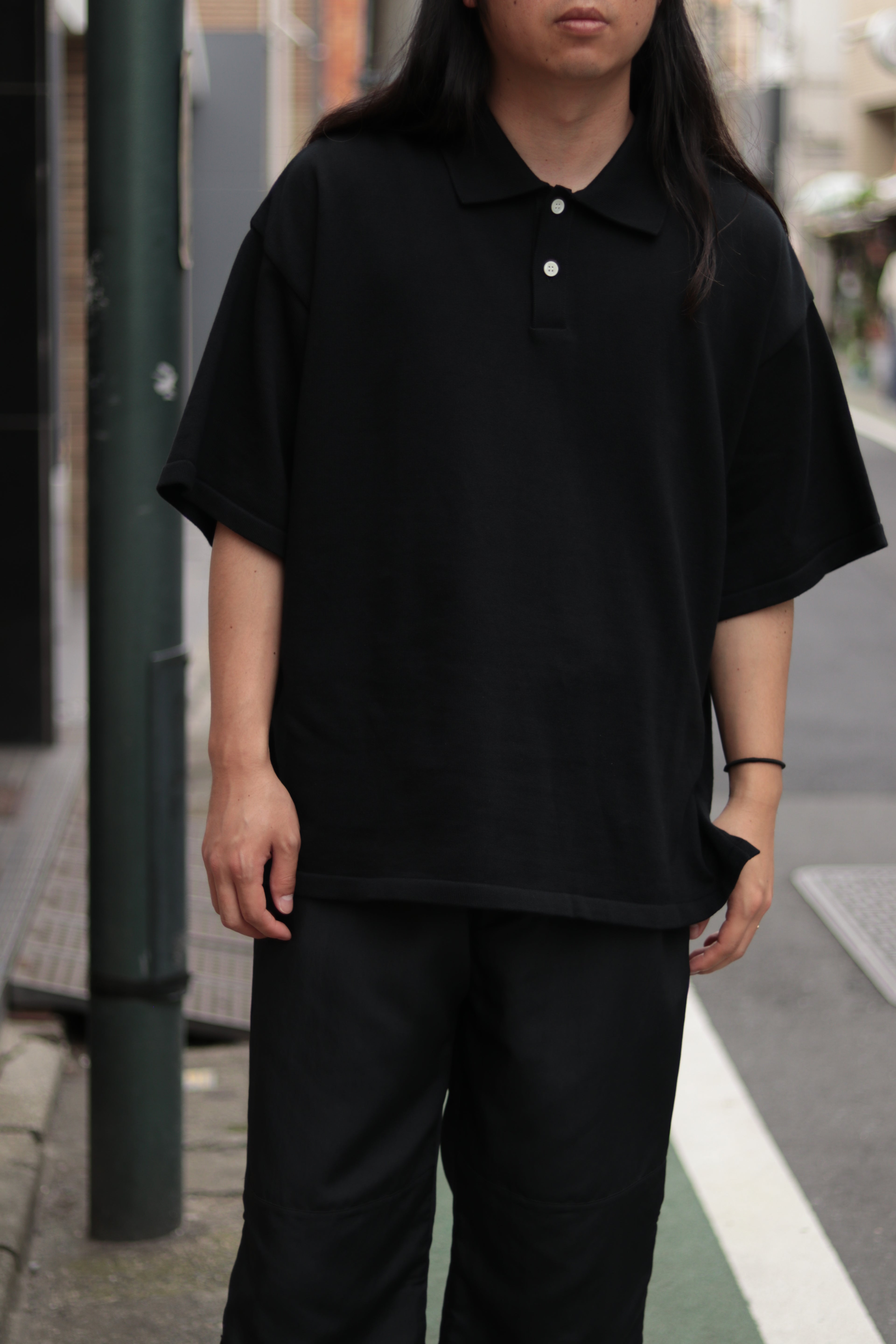 superNova. Big knit polo / Black