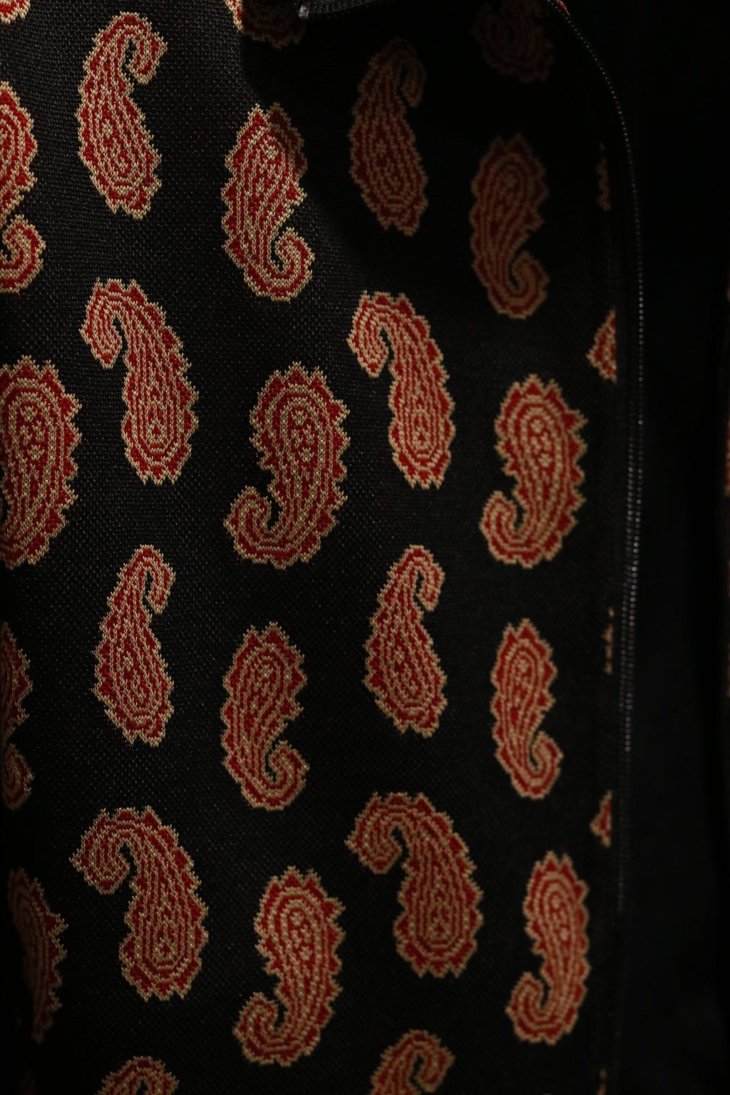 superNova. Jersey track jacket - Paisley Jacquard / Black paisley