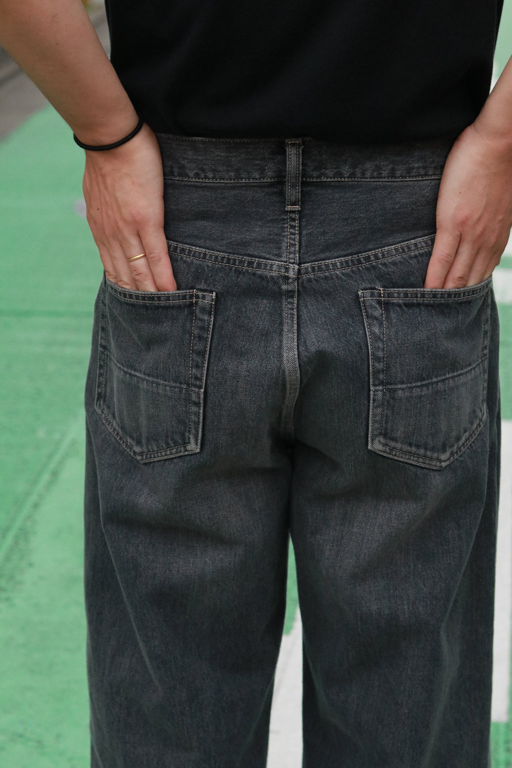 superNova. Wide selvedge jeans - Old vintage wash / Mid black