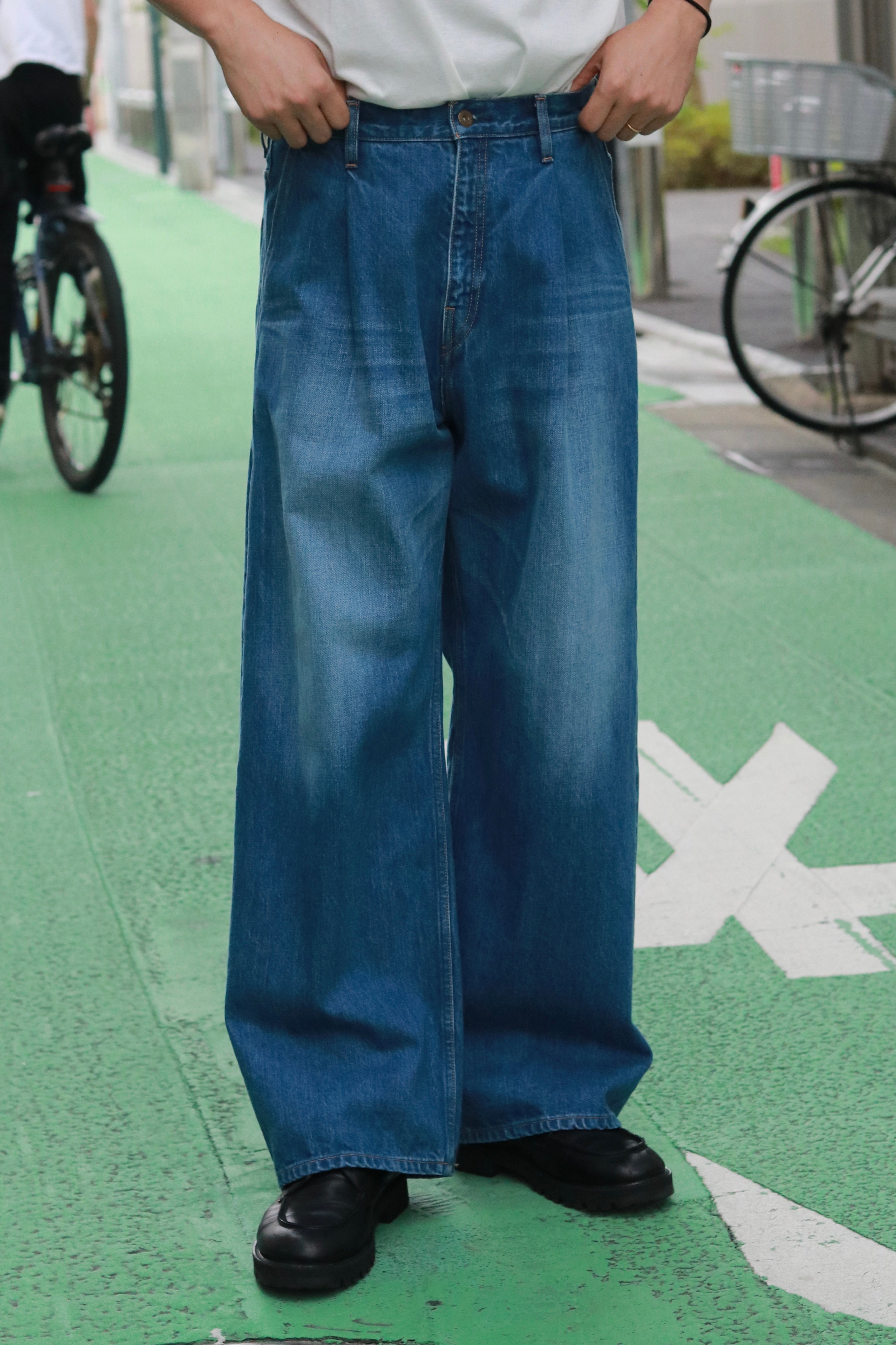 superNova. Wide selvedge jeans - Old vintage wash / Mid indigo
