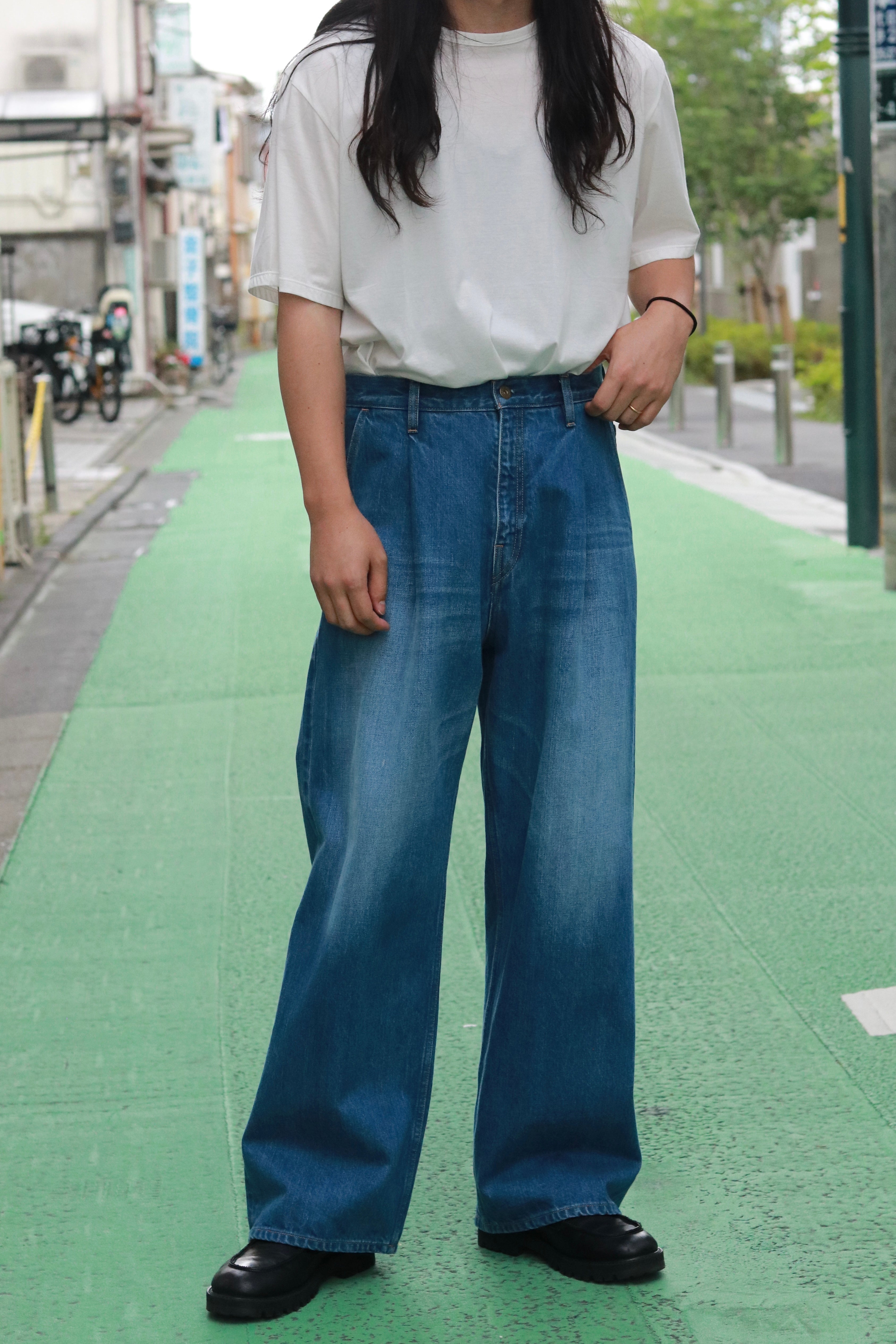 superNova. Wide selvedge jeans - Old vintage wash / Mid indigo