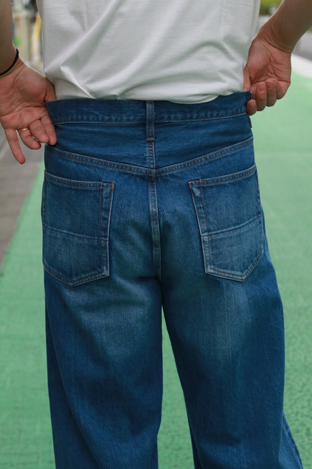 superNova. Wide selvedge jeans - Old vintage wash / Mid indigo