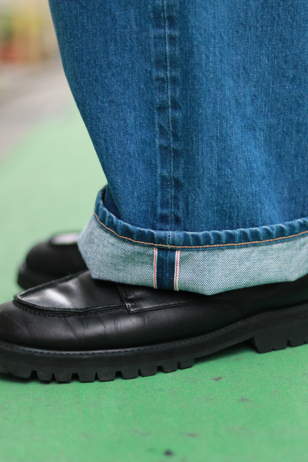 superNova. Wide selvedge jeans - Old vintage wash / Mid indigo