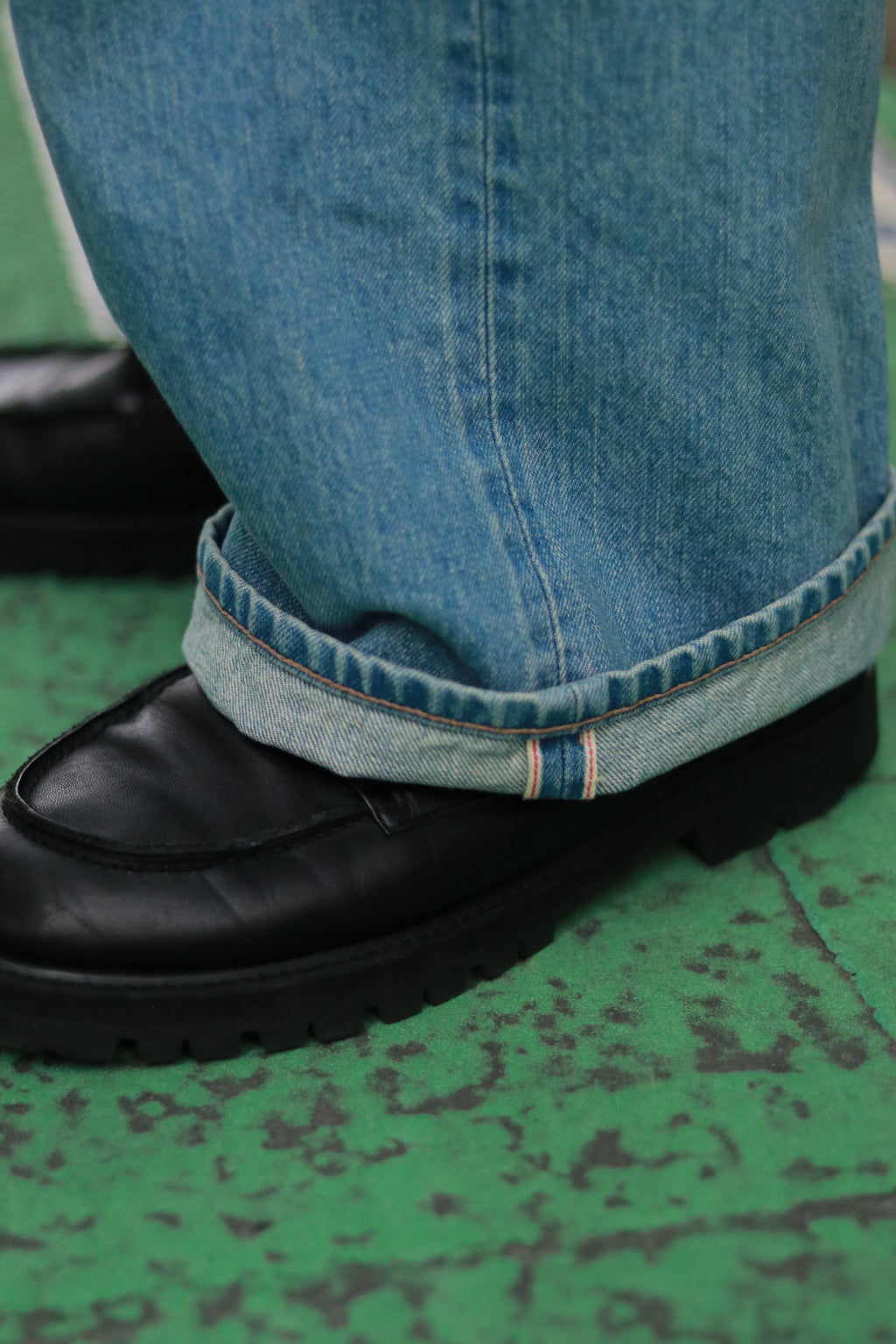 superNova. Wide selvedge jeans - Old vintage wash / Light indigo