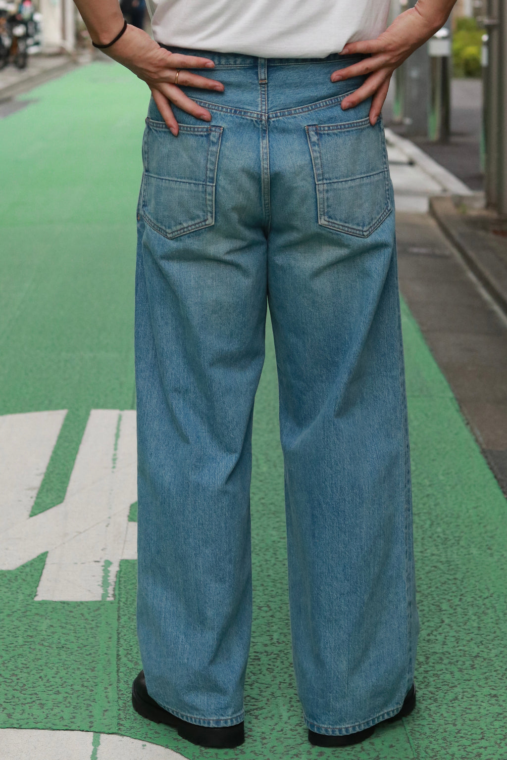 superNova. Wide selvedge jeans - Old vintage wash / Light indigo