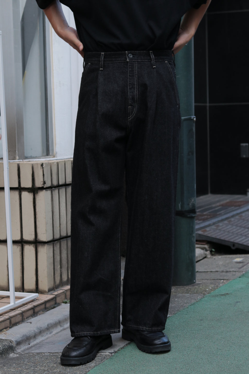 Wide selvedge jeans - One wash / Black