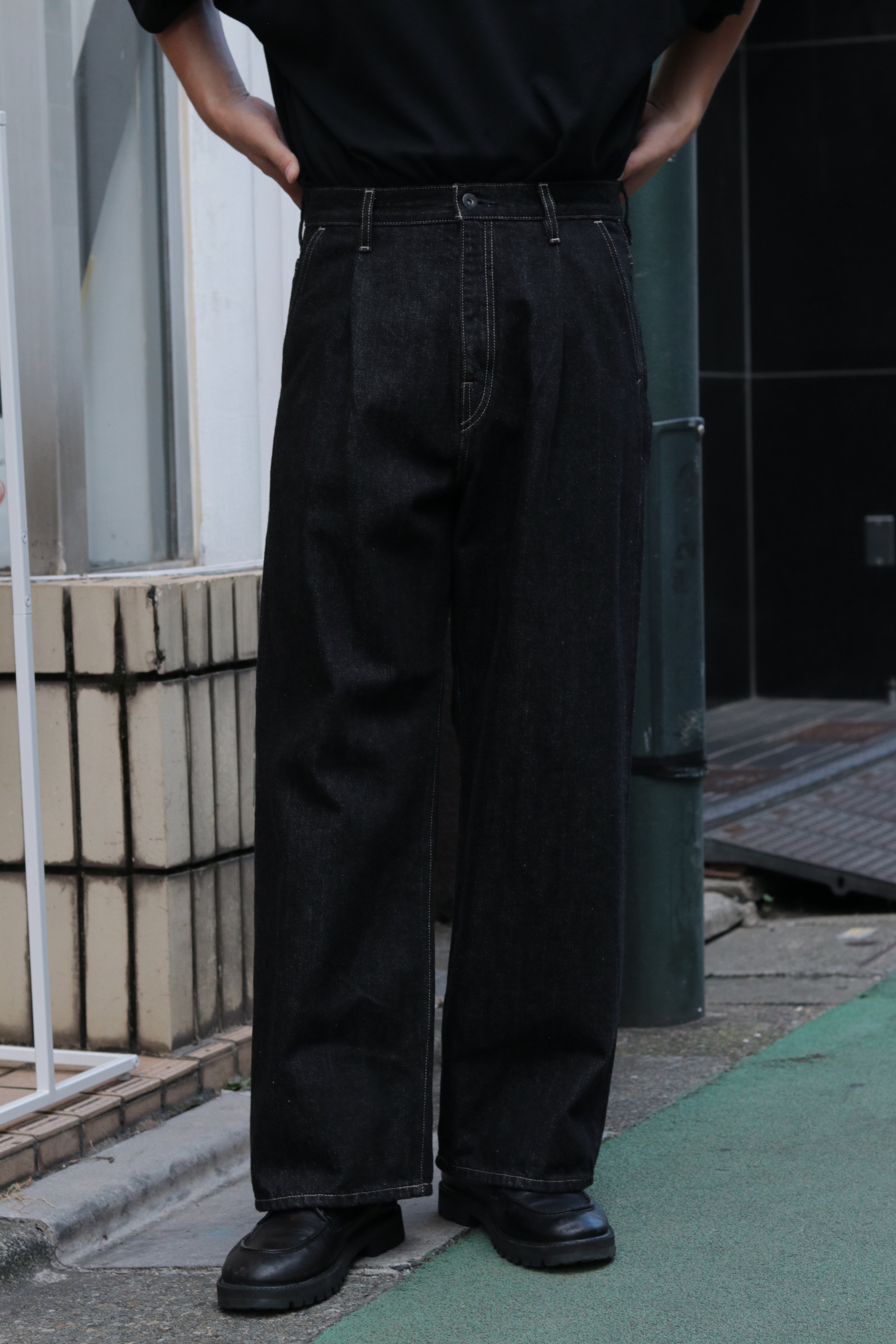 Wide selvedge jeans - One wash / Black