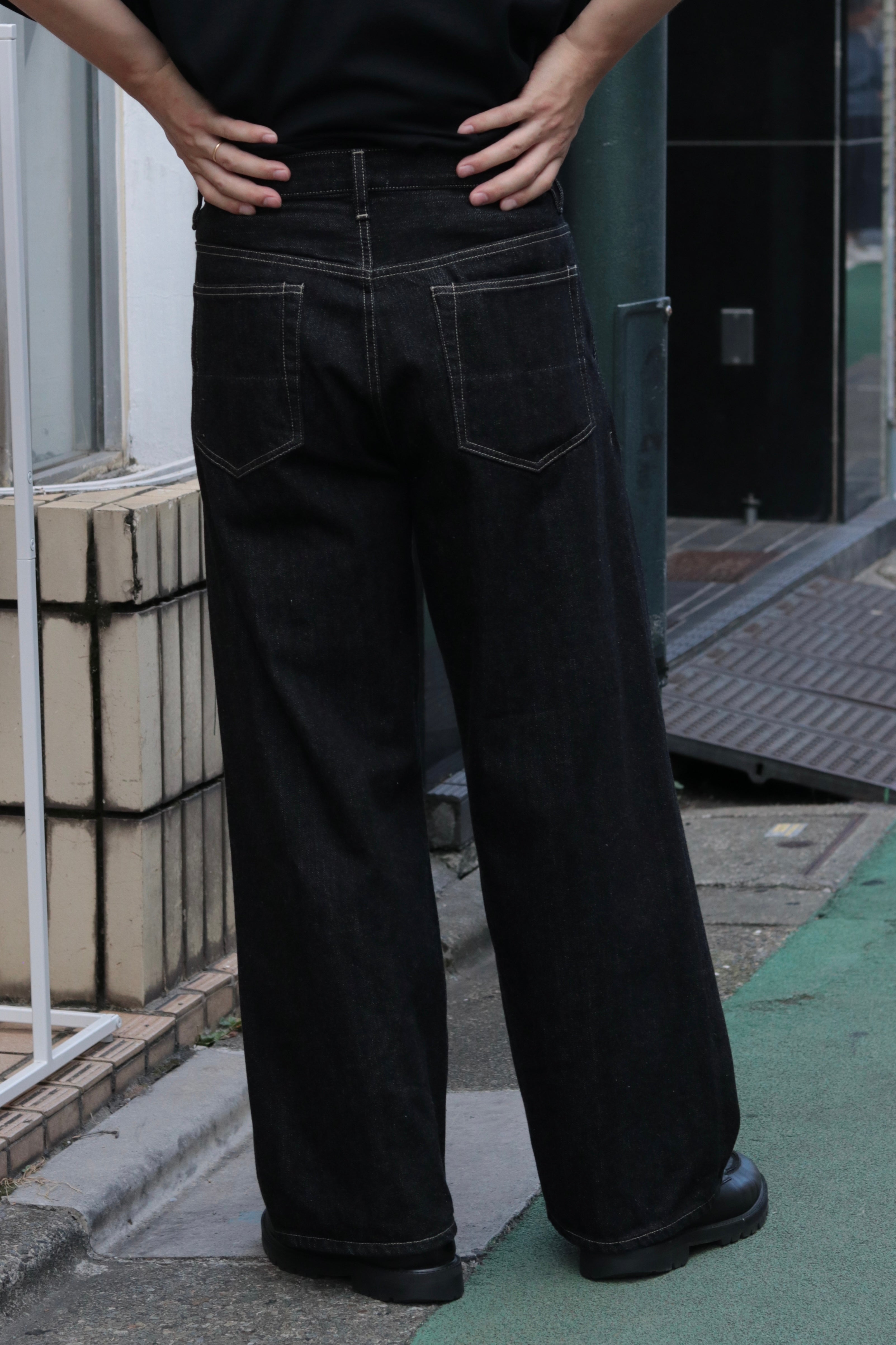 Wide selvedge jeans - One wash / Black