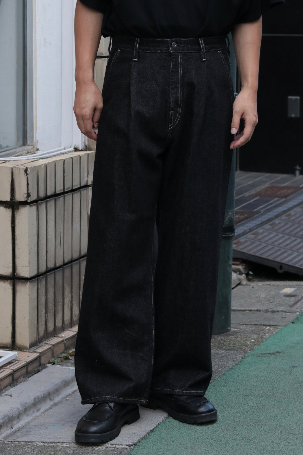 Wide selvedge jeans - One wash / Black