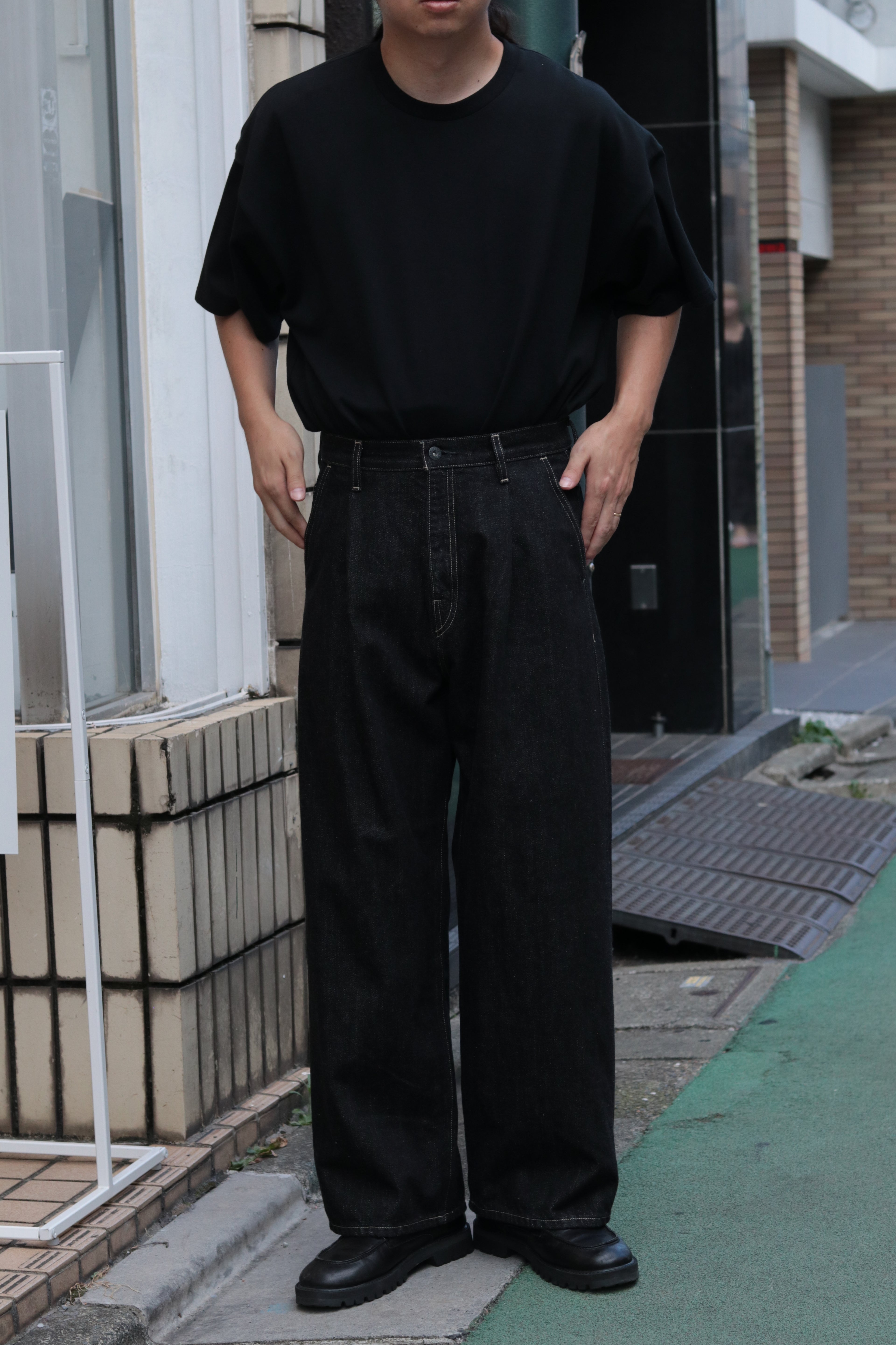 Wide selvedge jeans - One wash / Black