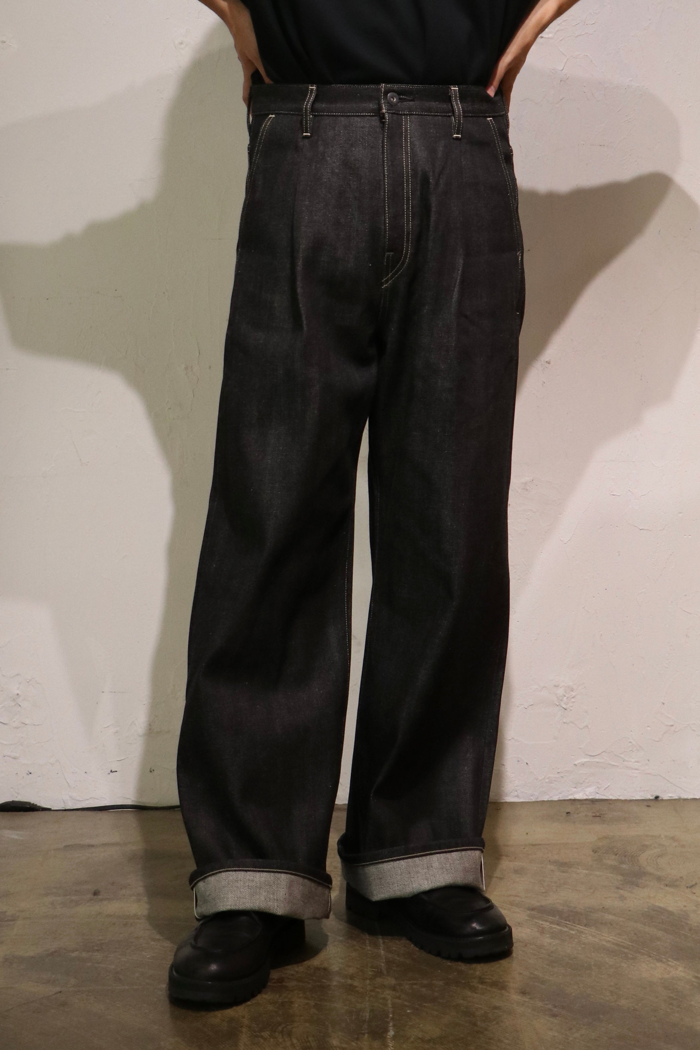 superNova. Wide selvedge jeans - Rigid denim / Black