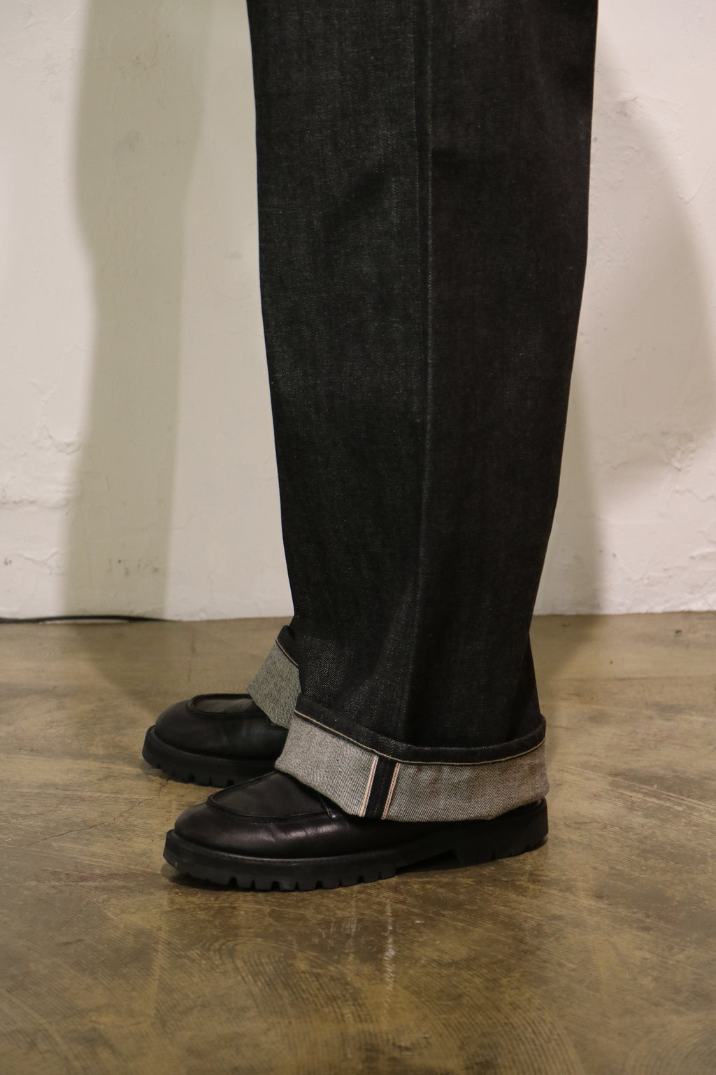 superNova. Wide selvedge jeans - Rigid denim / Black