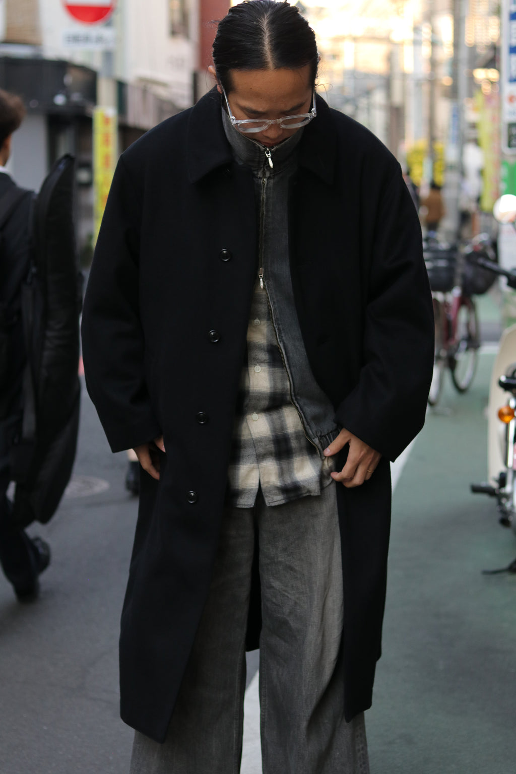 【LAST1】superNova. Bal collar coat - Melton / Black