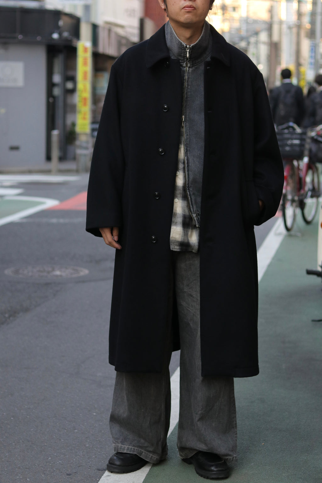 【LAST1】superNova. Bal collar coat - Melton / Black