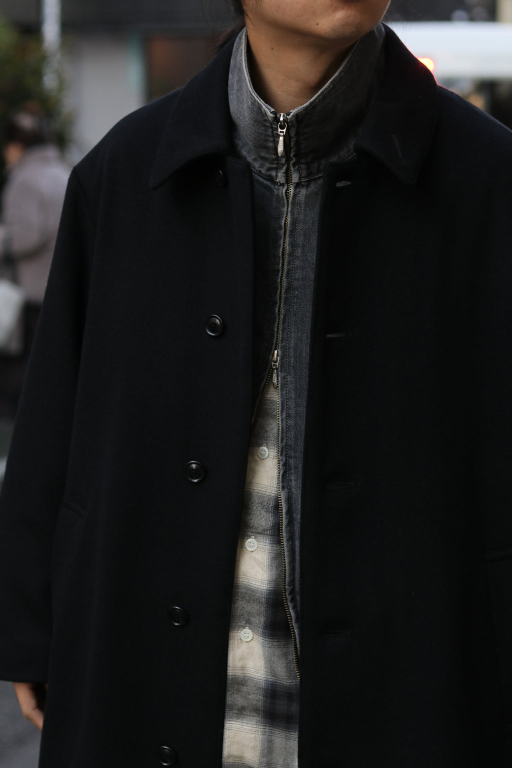 【LAST1】superNova. Bal collar coat - Melton / Black
