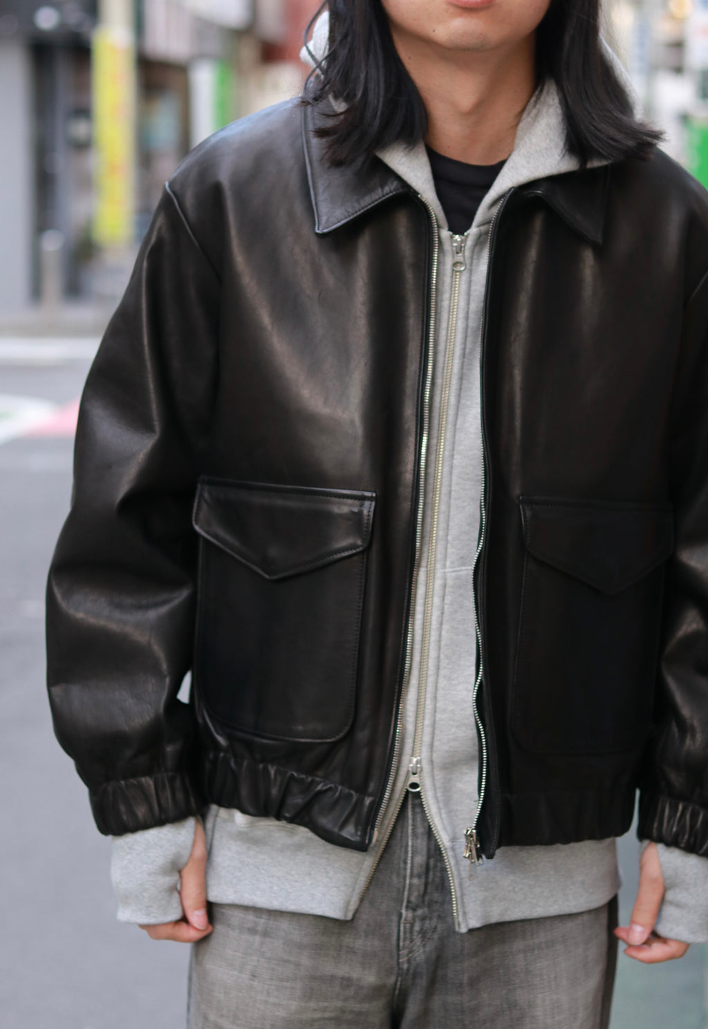 superNova. Leather flight jacket - Horsehide / Black