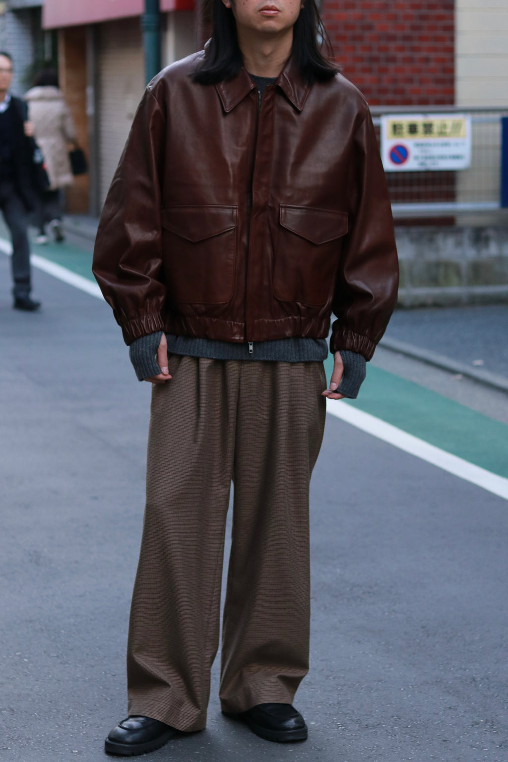 superNova. Leather flight jacket - Horsehide / Brown