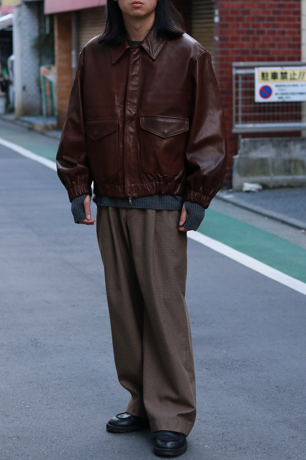 superNova. Leather flight jacket - Horsehide / Brown