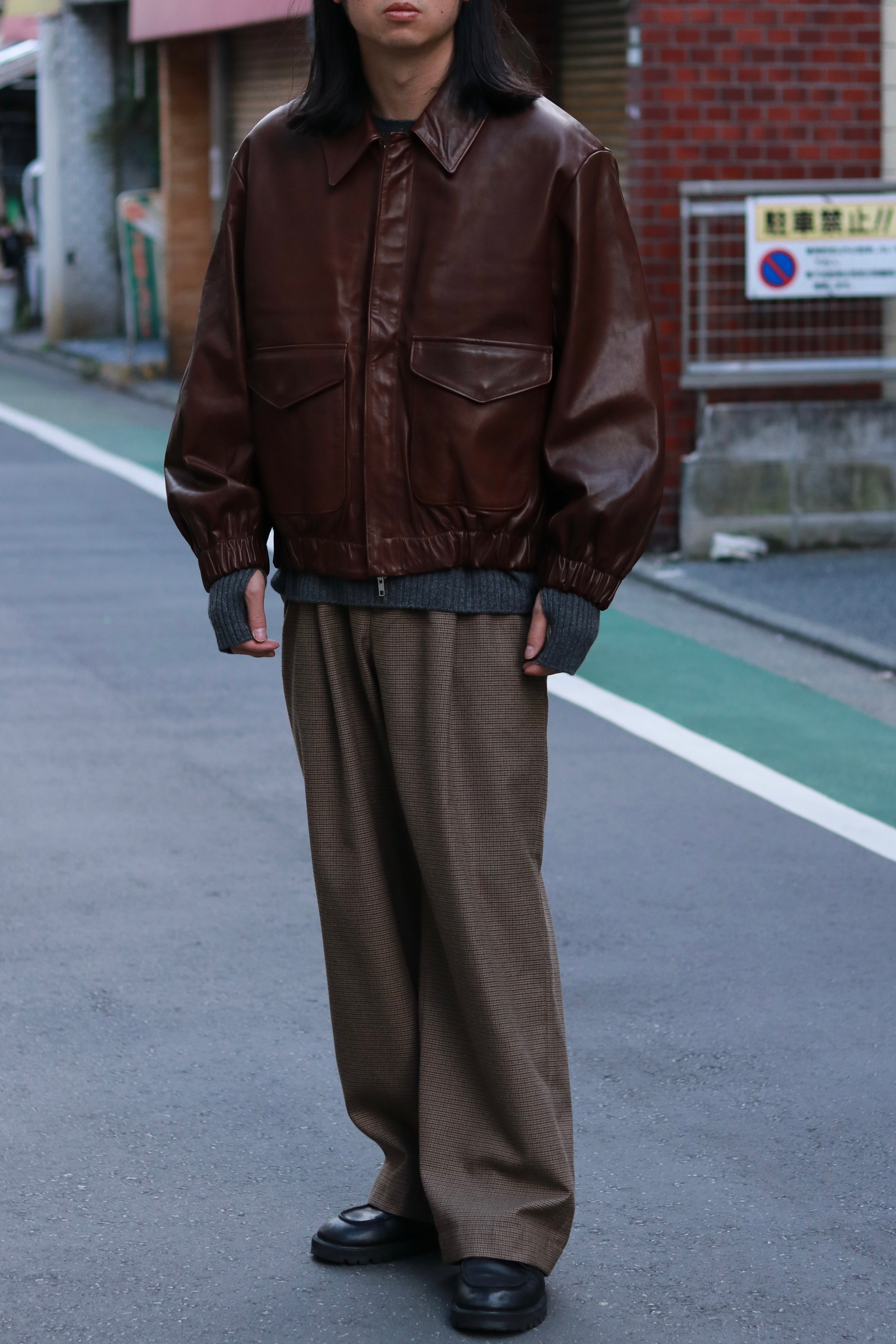 superNova. Leather flight jacket - Horsehide / Brown