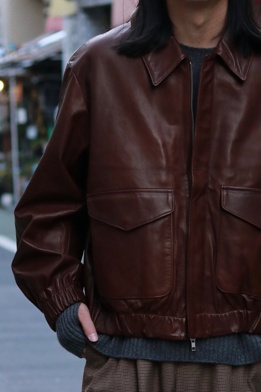 superNova. Leather flight jacket - Horsehide / Brown