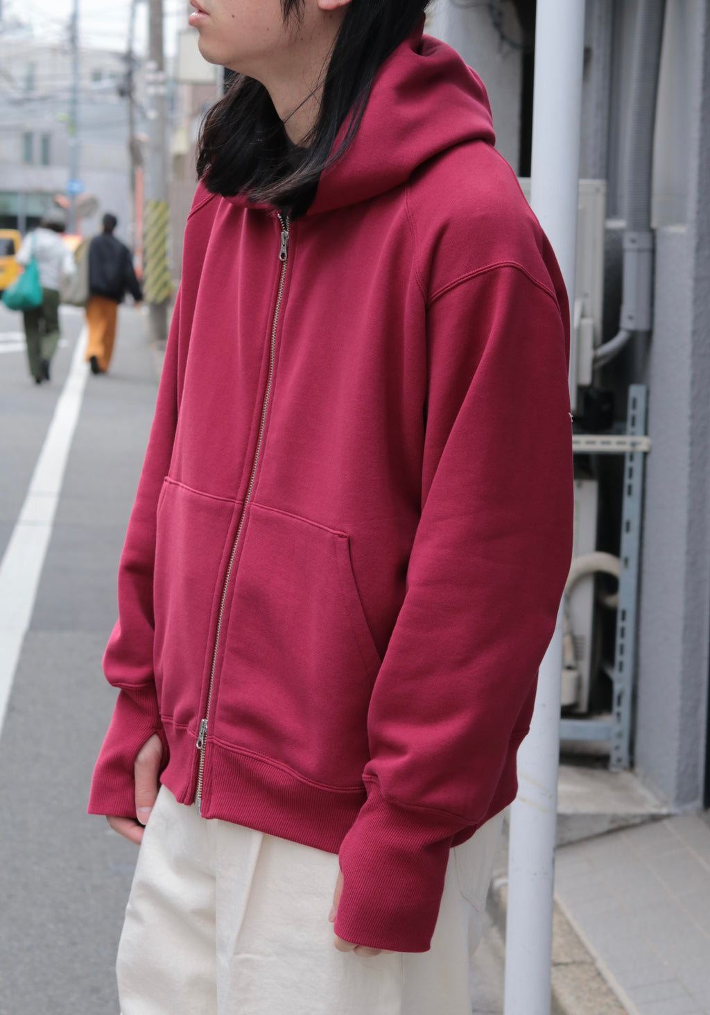 superNova. Sweat big zip hoody / Red