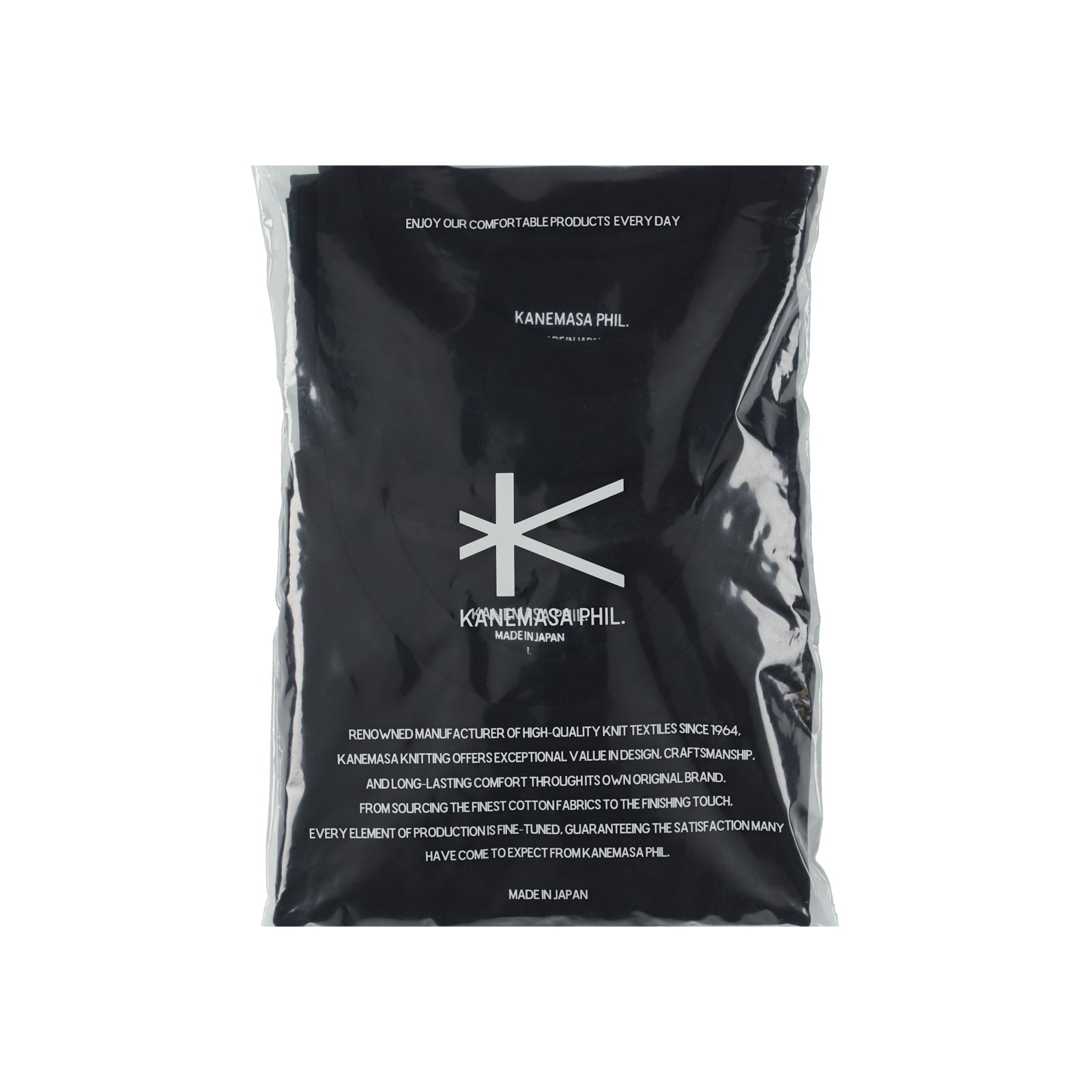 KANEMASA PHIL. 46G Cotton Thin Pack Tank/ BLACK