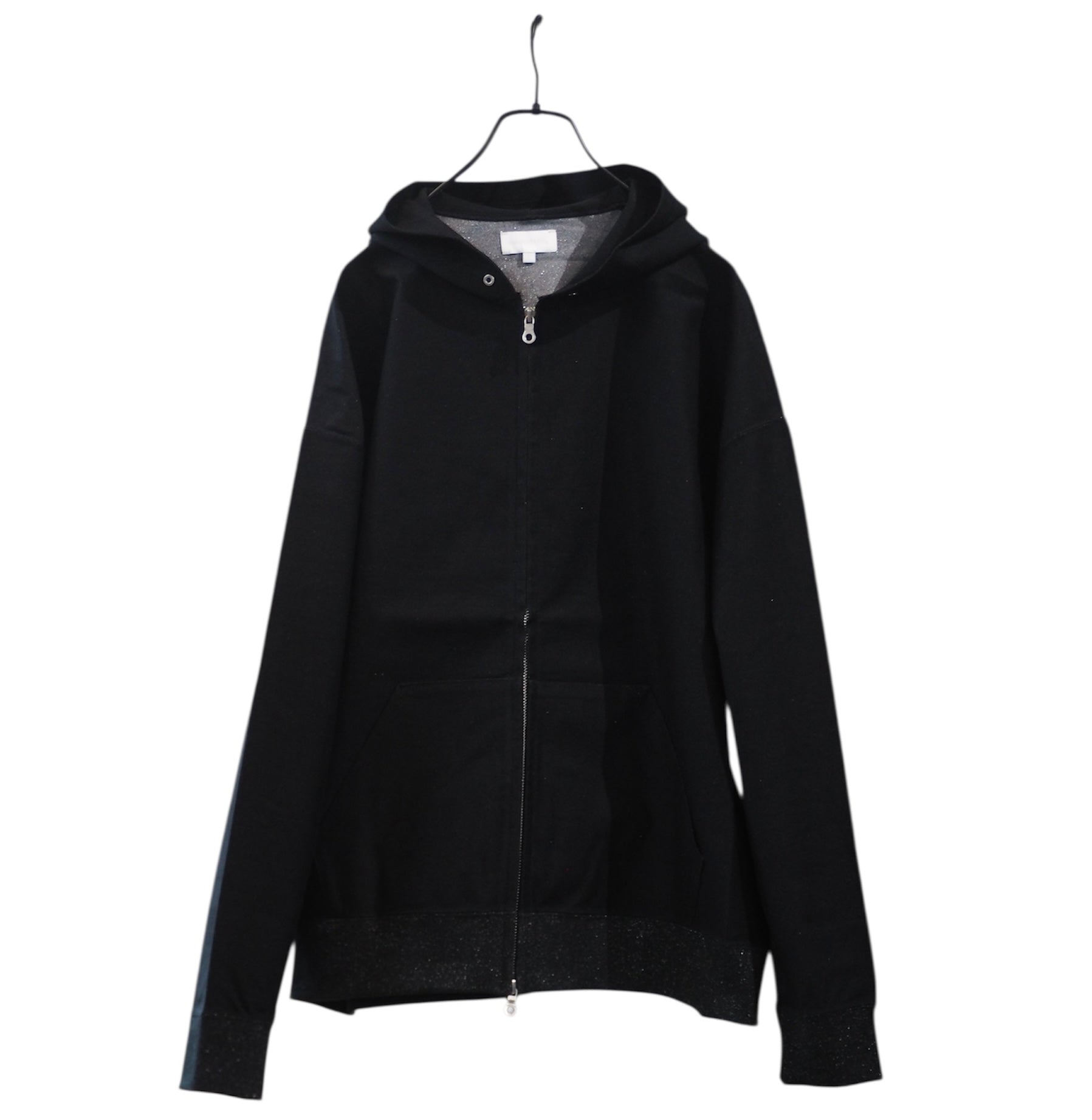 KANEMASA PHIL. 36G Glittery Zip Hoodie/ BLACK(Night Black)