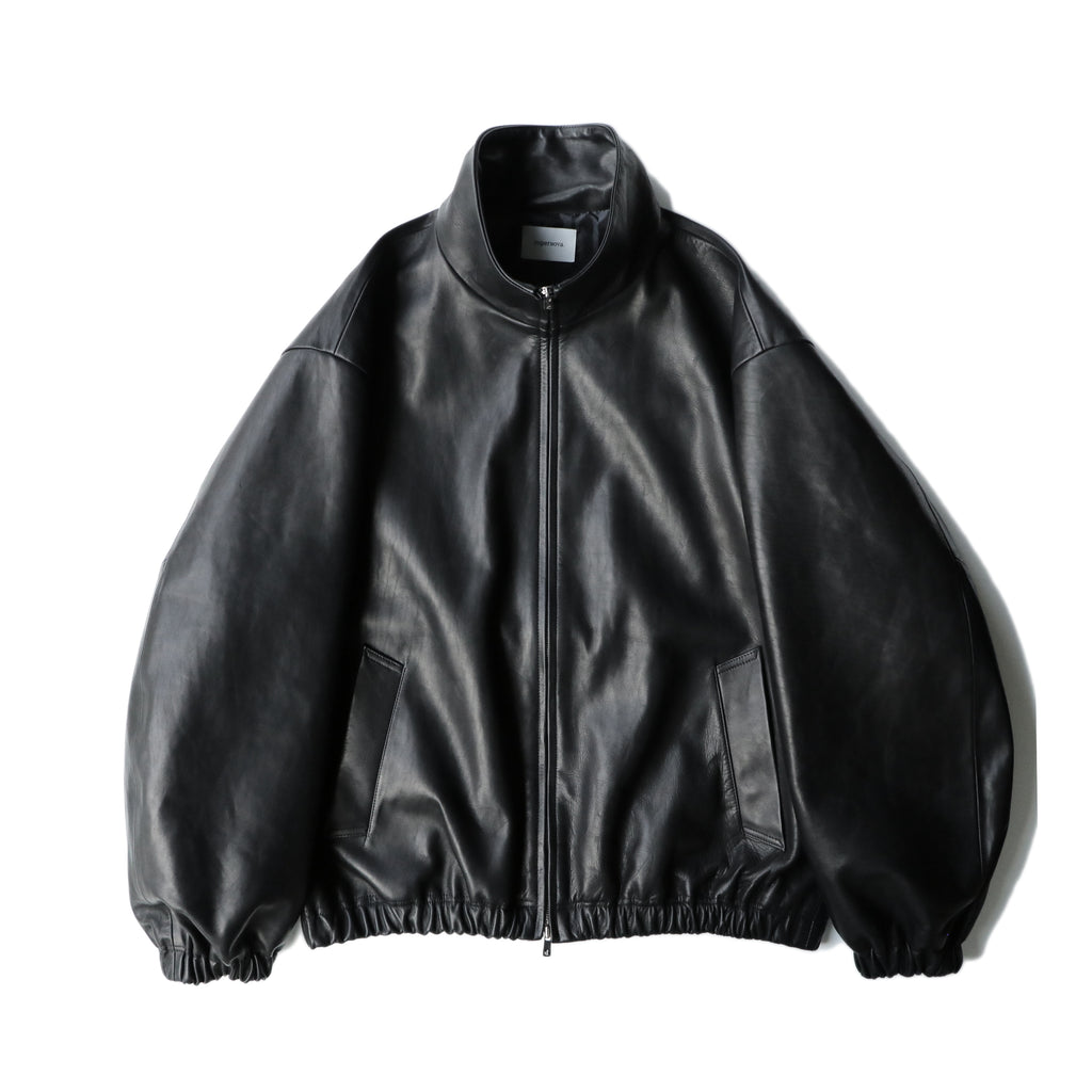 superNova. Leather track jacket - Horsehide / Black