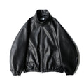 superNova. Leather track jacket - Horsehide / Black