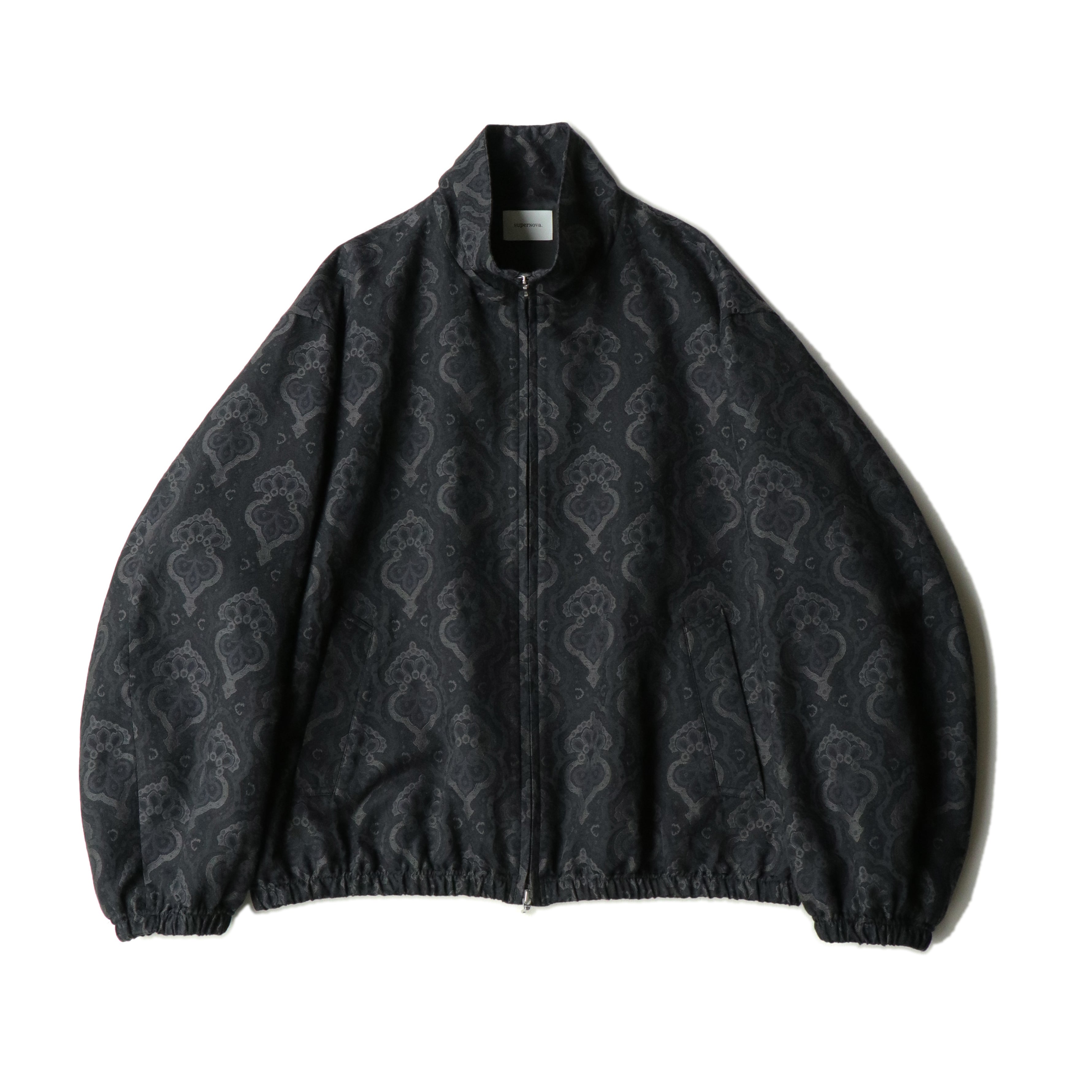 superNova. Track jacket - Damask jacquard / Black