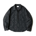 superNova. Big shirt jacket 弍 - Damask jacquard / Black