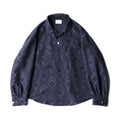 superNova. Big shirt jacket 弍 - Damask jacquard / Purple