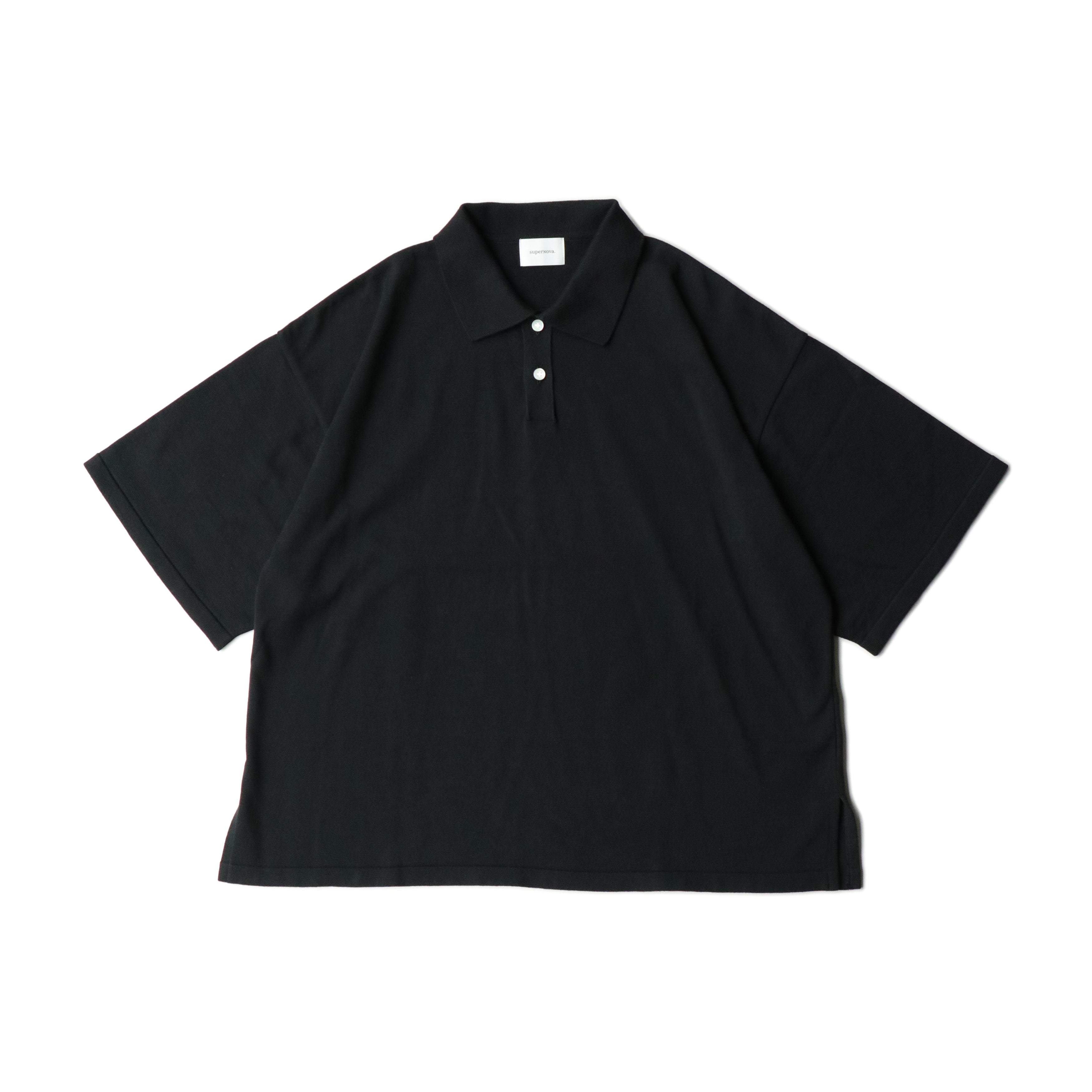superNova. Big knit polo / Black