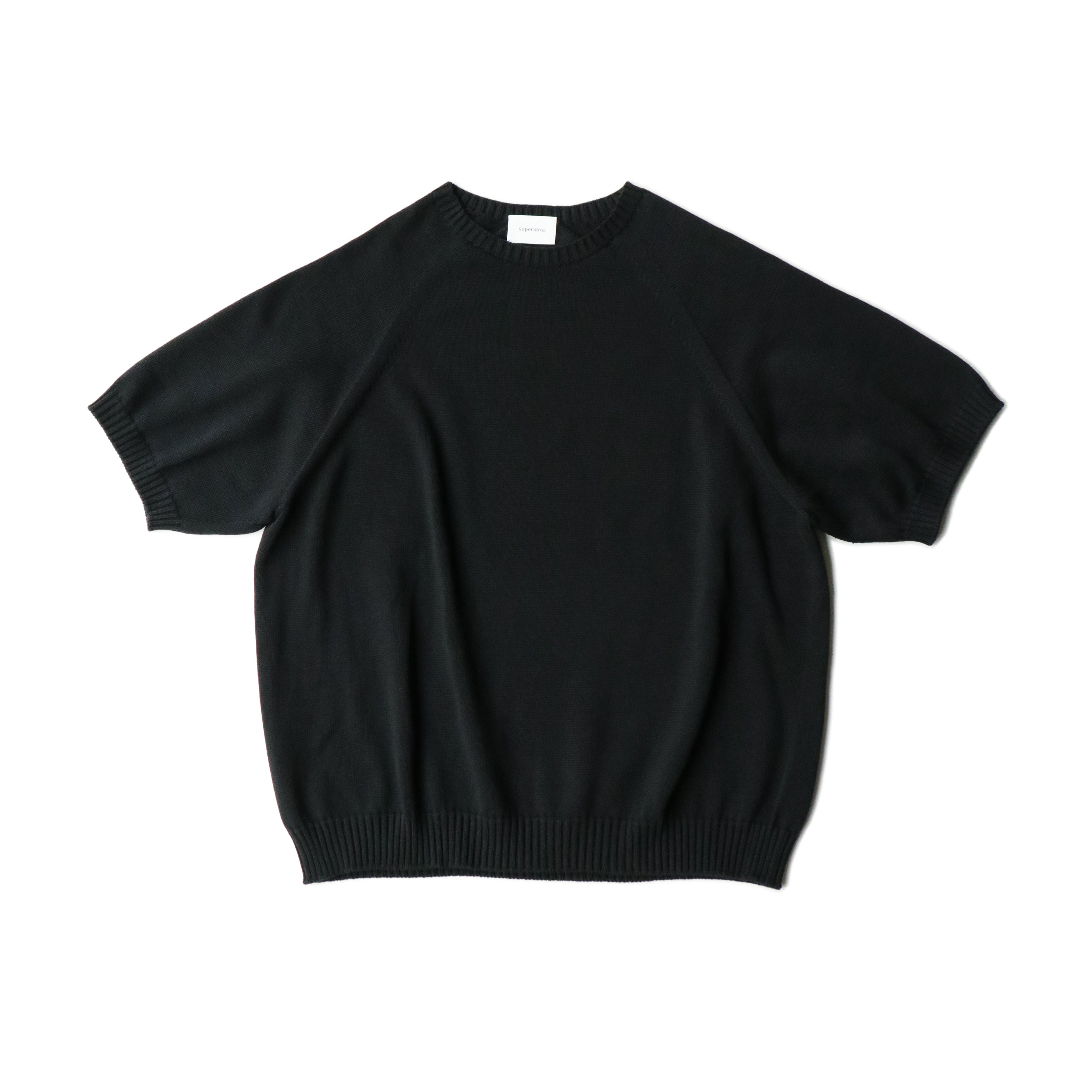 superNova.Wholegarment big knit tee / Black