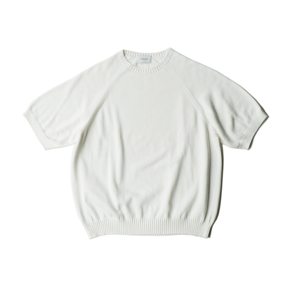 superNova.Wholegarment big knit tee / White