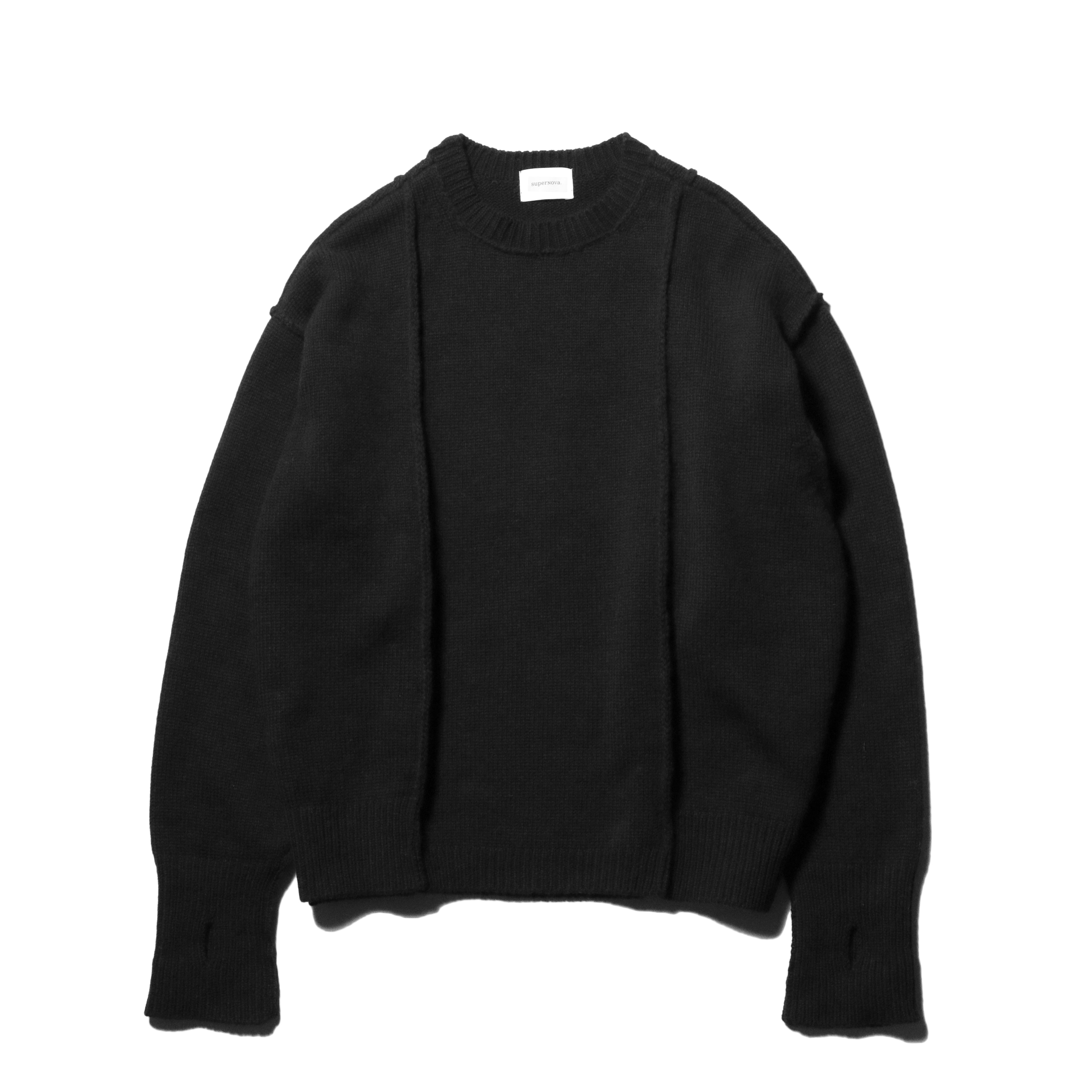 superNova. Moebius knit sweater / Black