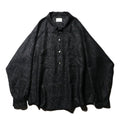 superNova. Split yoke big shirt - Paisley jacquard-Black x Navy
