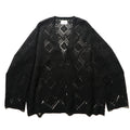 superNova. V neck cardigan - Diamond raschel lace / Black