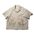 superNova. Aloha shirt - Flower garden embroidery / Natural